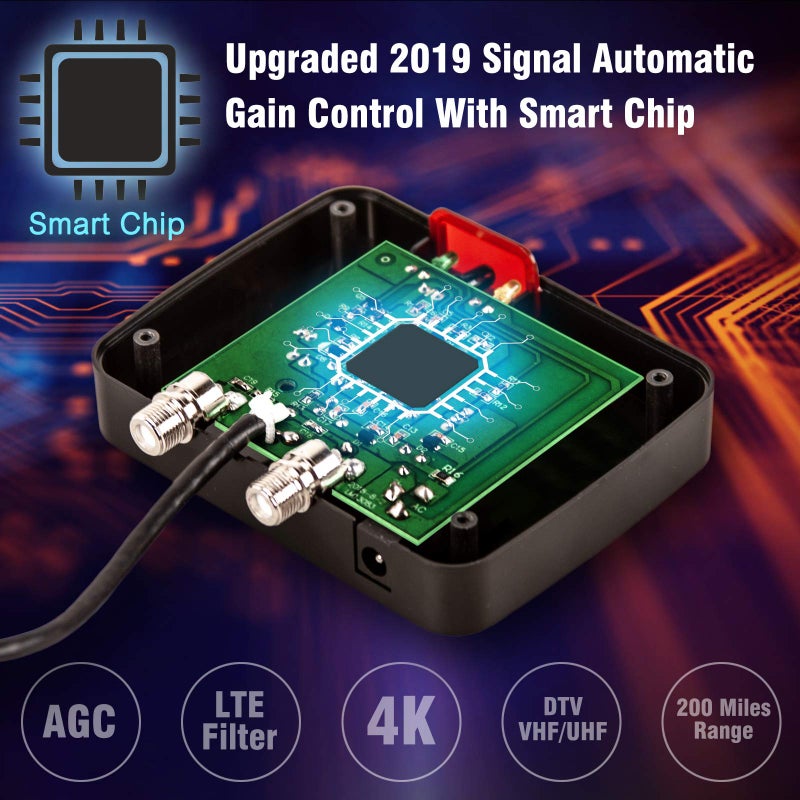 Five Star Outdoor HD TV Antenna Strongest Up to 200 Miles Long Range with Motorized 360 Degree Rotation, UHF/VHF/FM Radio with Infrared Remote Control Advanced Design Plus Installation Kit - Image 3